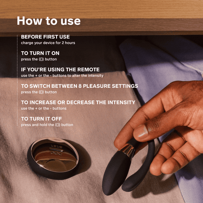 TIANI DUO Vibrating Couples Massager, Black