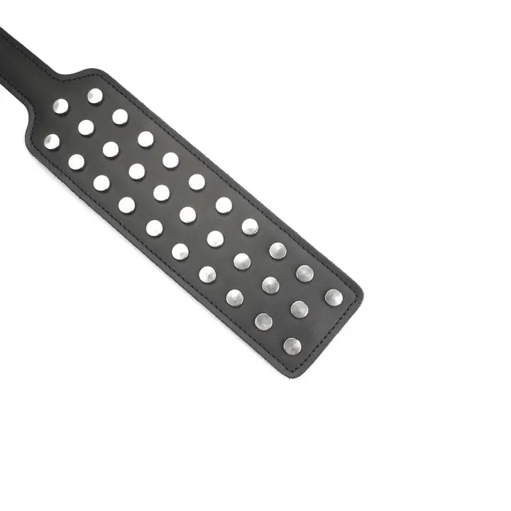Noir Sovereign Heavy Leather Studded Paddle
