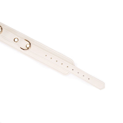 Plush Velour Creamy Collar and Leash
