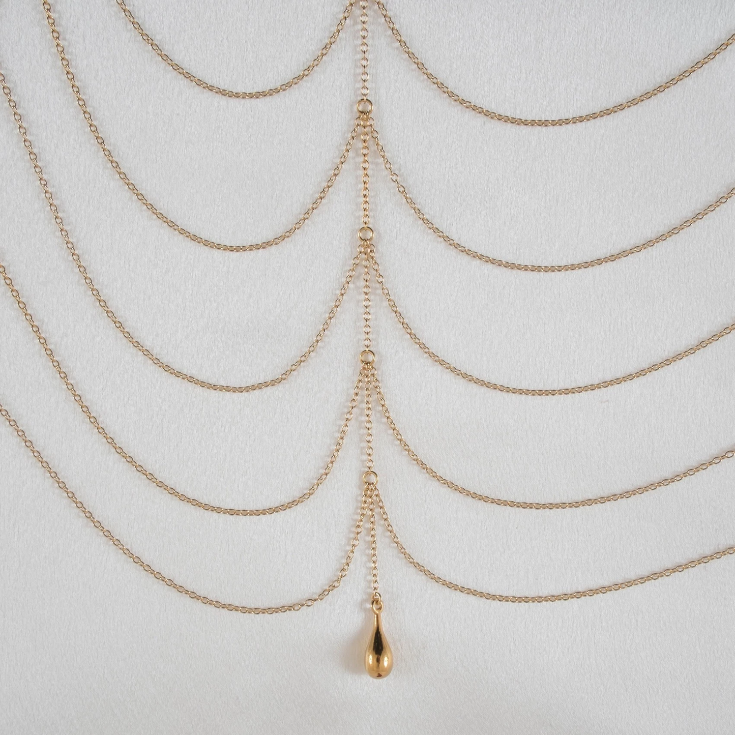 Bustier Drape Pearl Gold