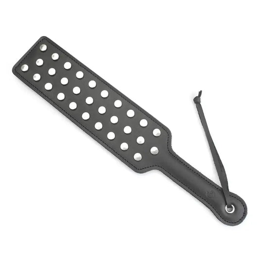 Noir Sovereign Heavy Leather Studded Paddle