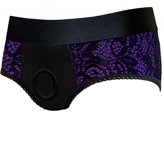 RodeoH Classic Lace Panty Harness Purple