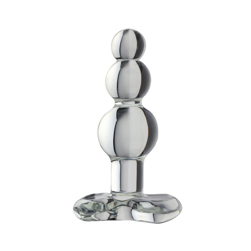 Clear Beaded Glass Plug