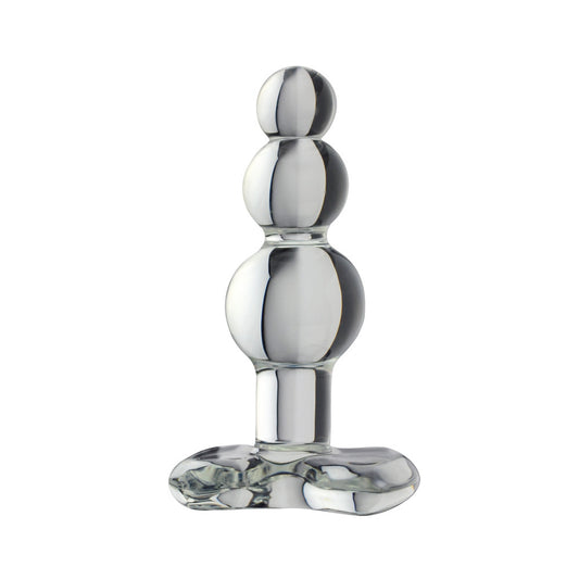 Clear Beaded Glass Plug