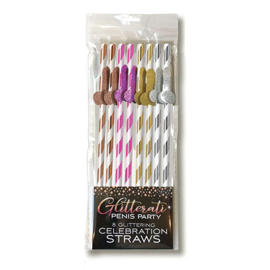 Metallic Paper Penis Straws
