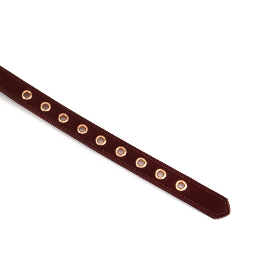Plush Velour Metallic Burgundy Blindfold