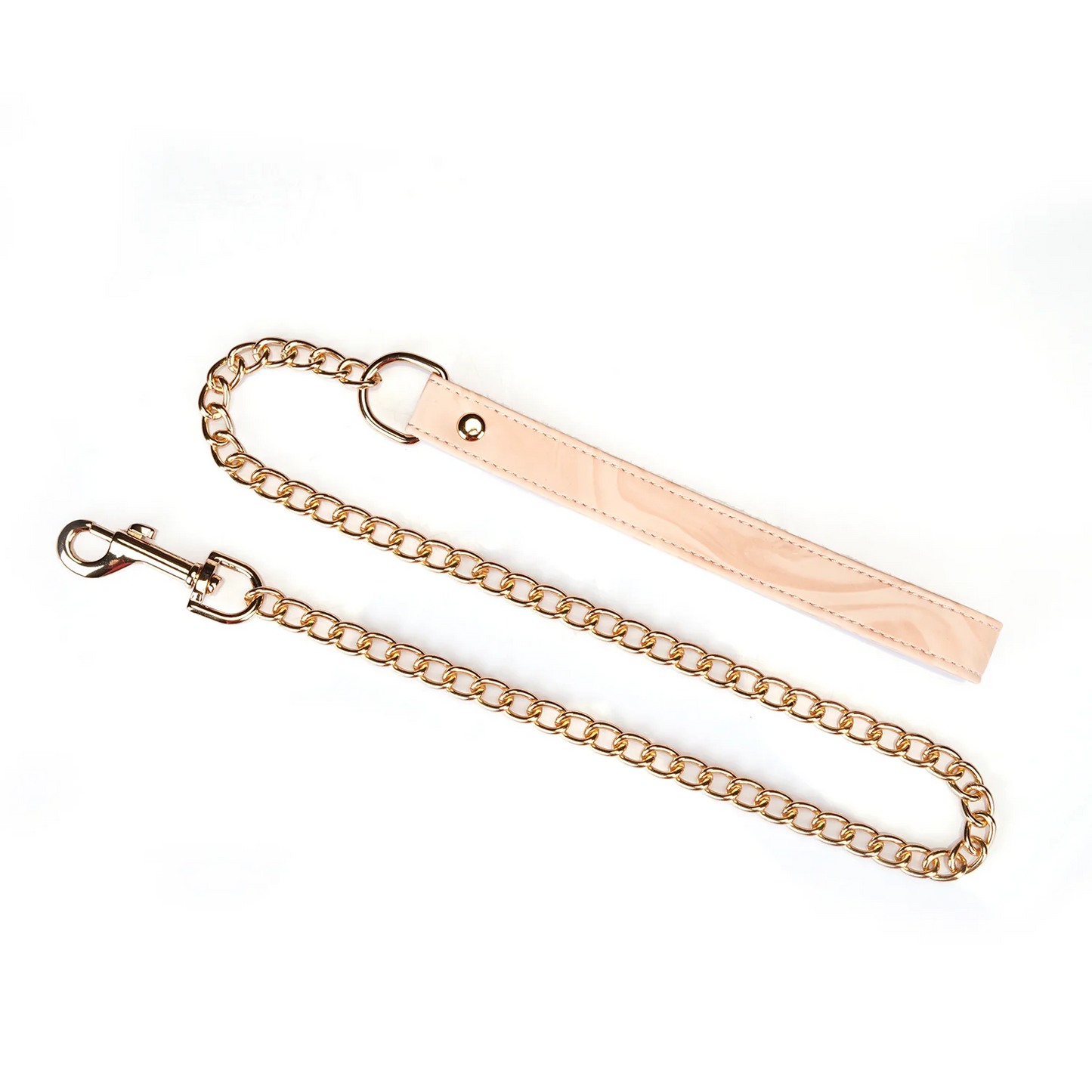 Plush Velour Pink Collar with Leash
