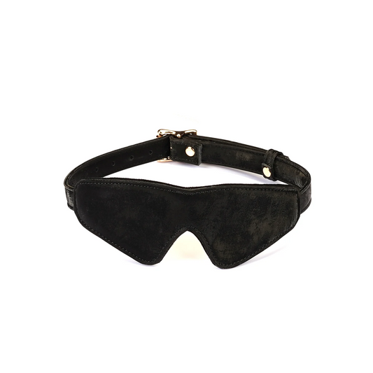 Plush Velour Black Blindfold