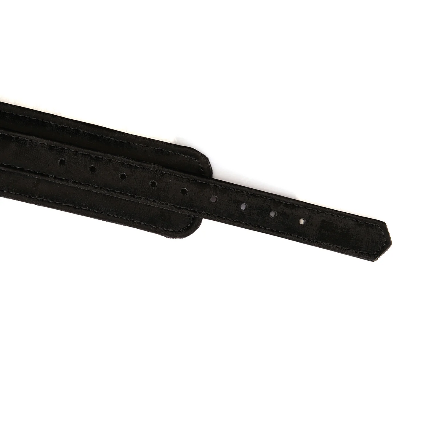 Plush Velour Black Collar with Leash