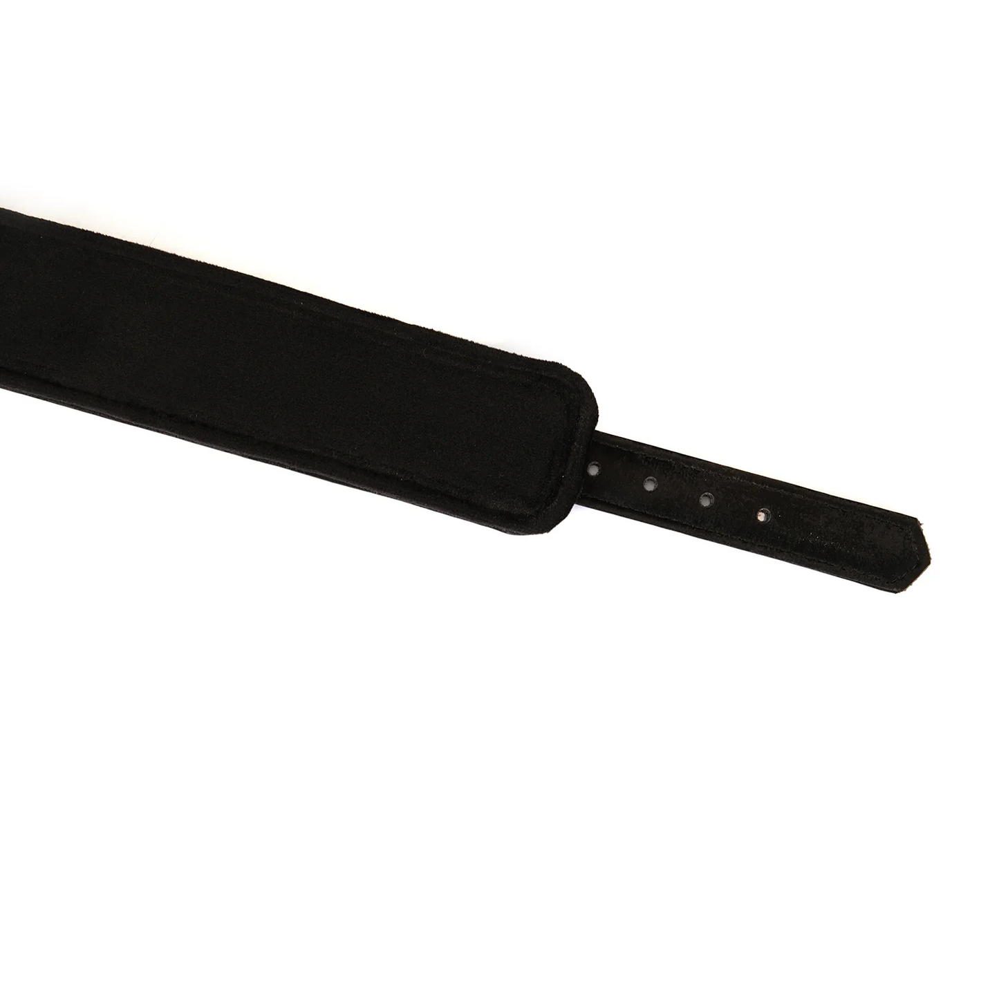 Plush Velour Black Collar with Leash