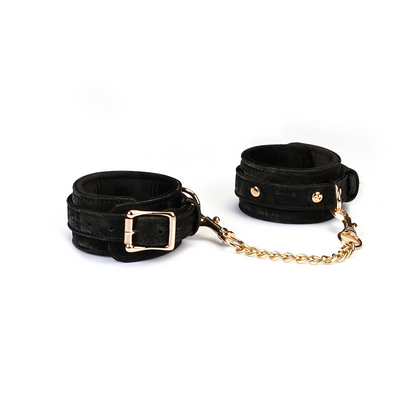 Plush Velour Black Wrist Restraints