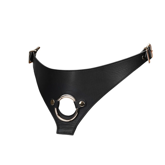 Dark Secret Deluxe Leather Strap-On Harness