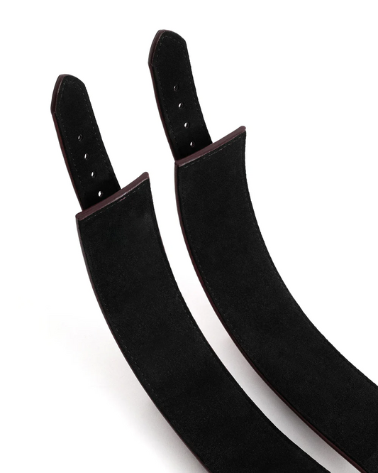 Estrid Anklecuffs Burgundy with Gold Lock