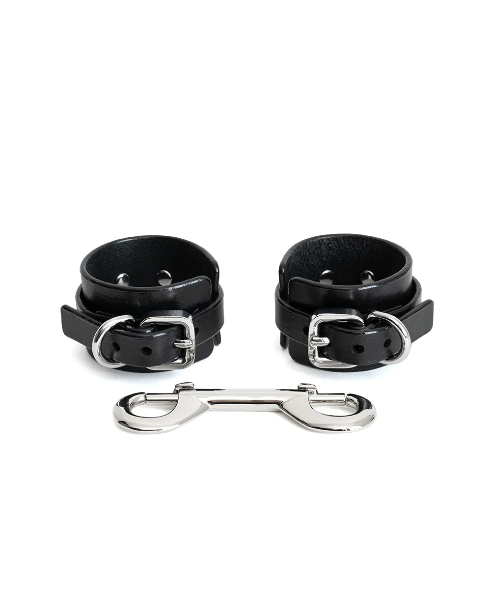 Ora Leather Handcuffs Black & Gold