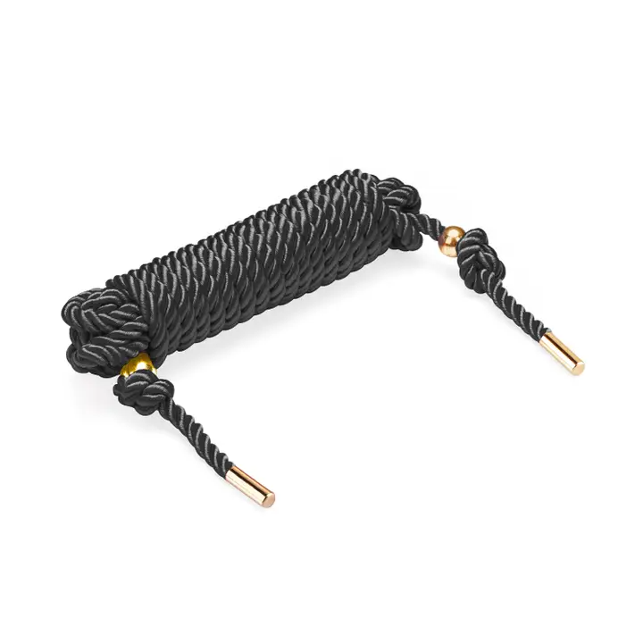 Get Black Shibari Silky Cotton Rope 5m Online – Soft BDSM Bondage Rope ...
