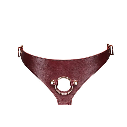 Oxblood Deluxe Leather Strap On Harness