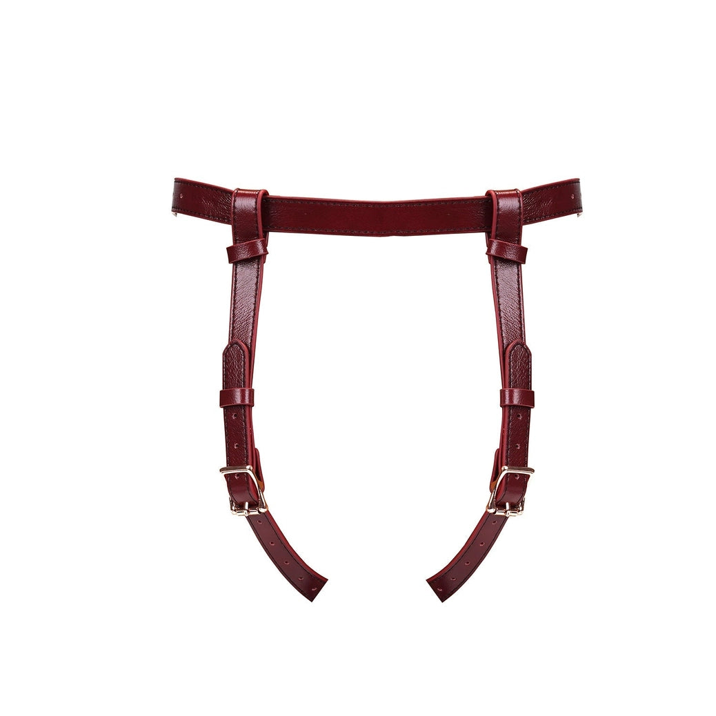 Oxblood Deluxe Leather Strap On Harness