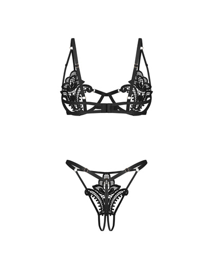 Luise Sublime Open-Crotch Set Black
