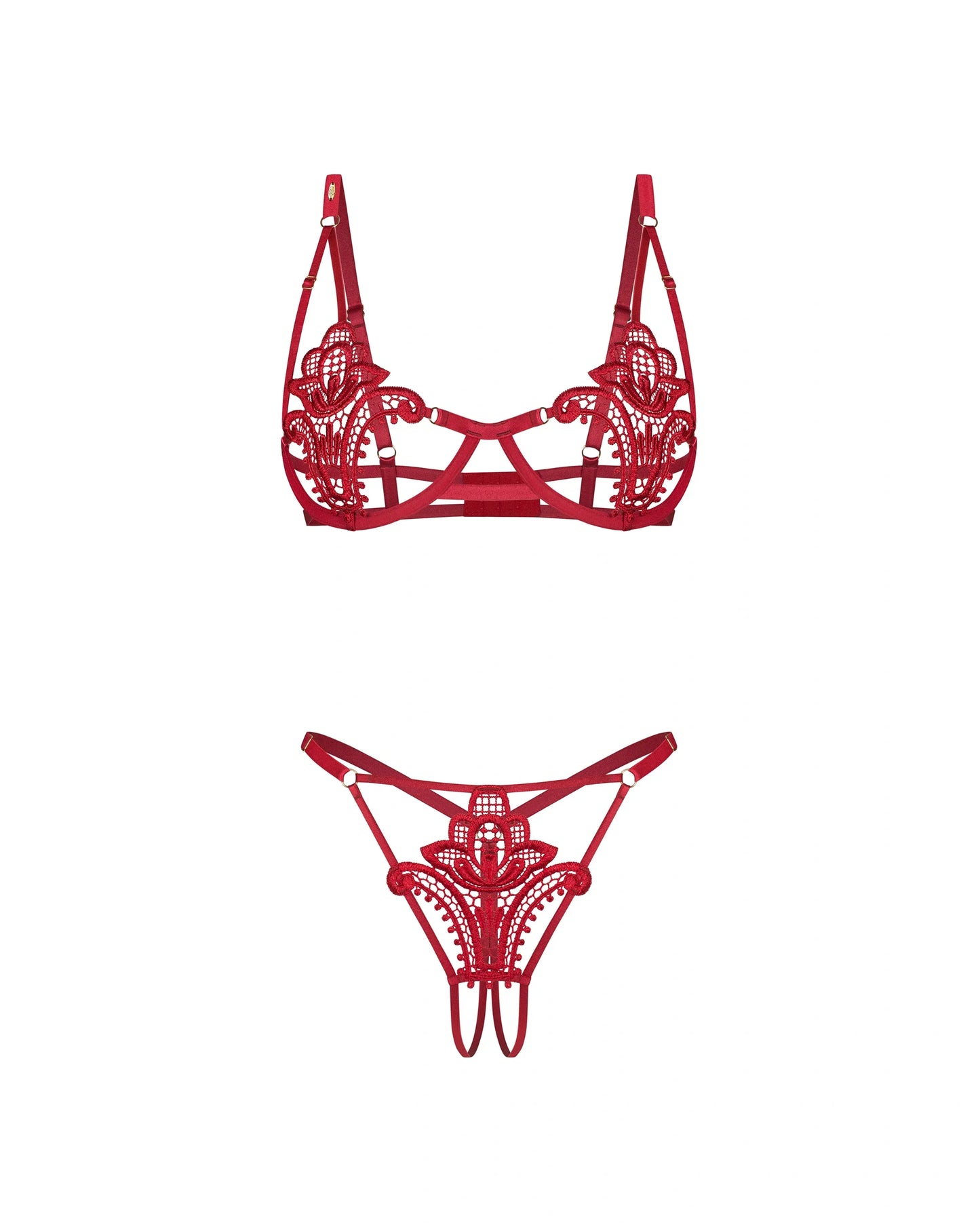 Luise Sublime Open-Crotch Set Red