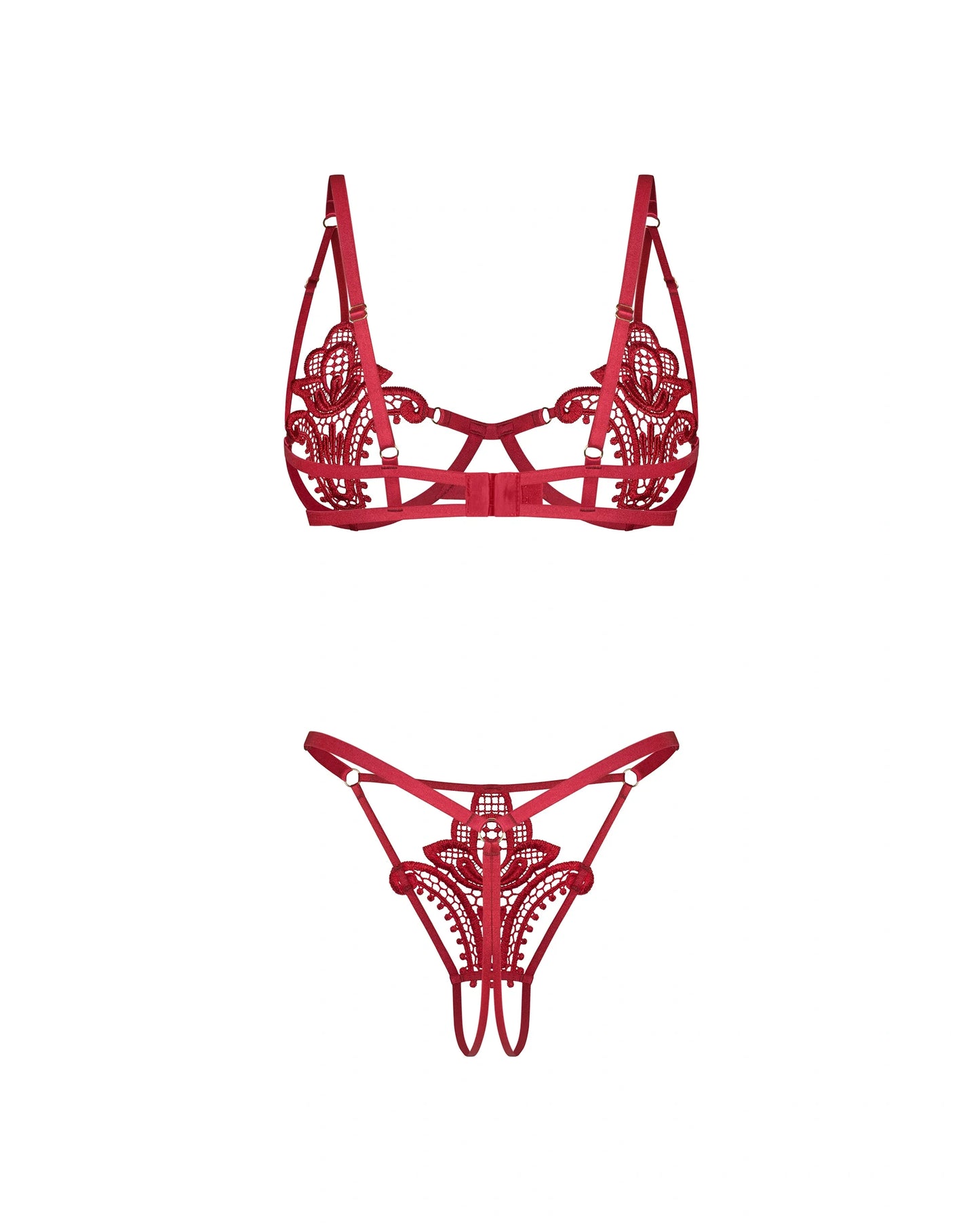 Luise Sublime Open-Crotch Set Red