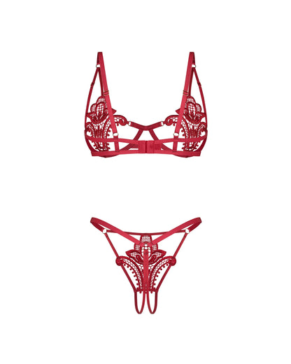Luise Sublime Open-Crotch Set Red