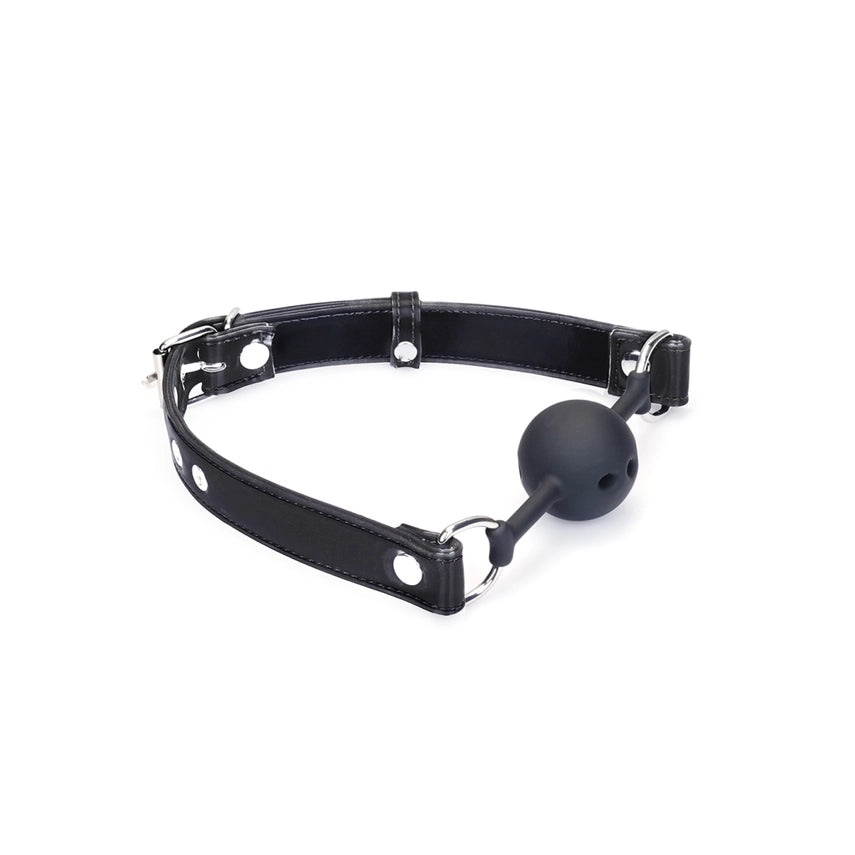 Plush Black Metallic Vegan Ball Gag