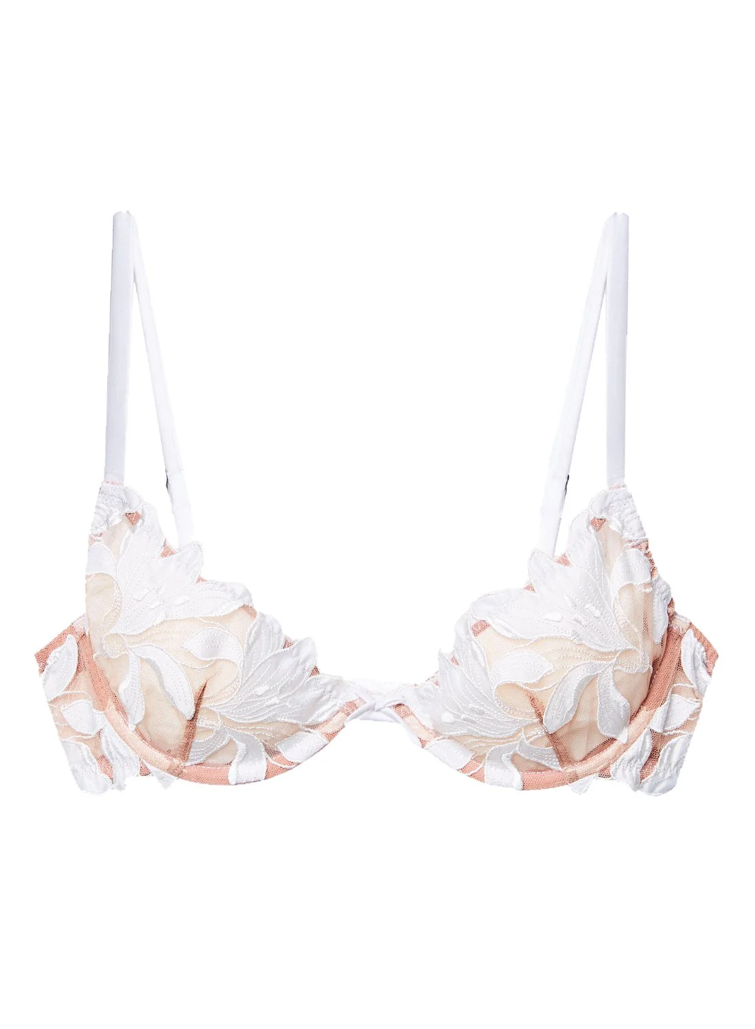 Fleur Du Mal Lily Plunge Demi Bra Ivory