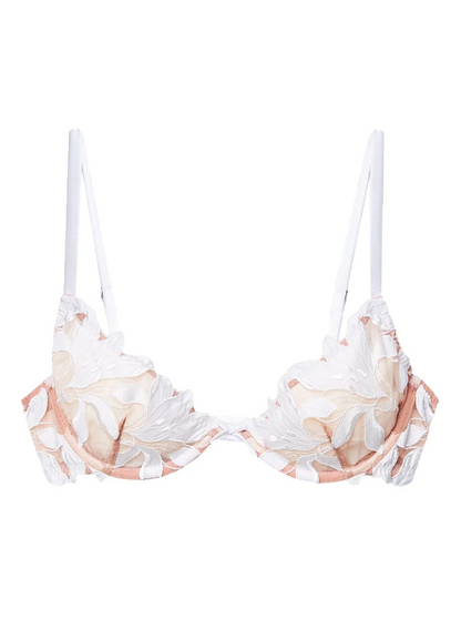 Fleur Du Mal Lily Plunge Demi Bra Ivory