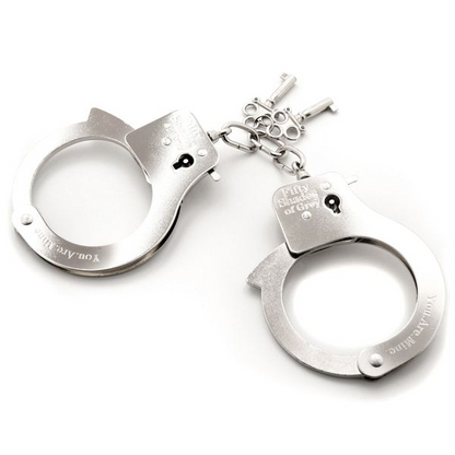 Fifty Shades You Are Mine Metal Handcuffs