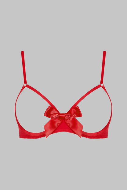 Maison Close Petit Secret Cupless Bra Rouge