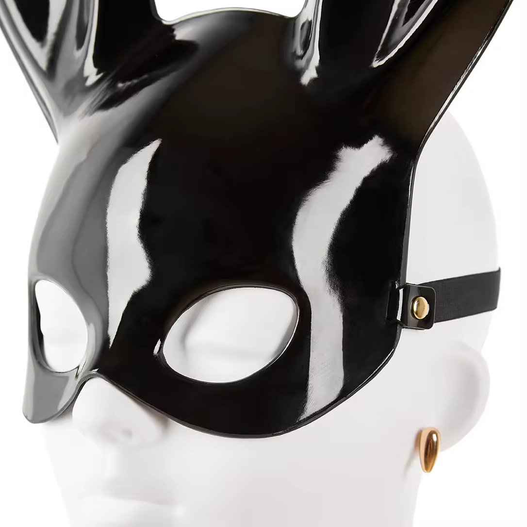 Lapin Noir Patent Leather Mask