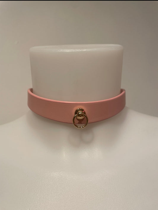 Delia Thin Collar Pink and Gold