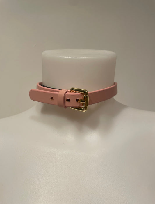 Delia Thin Collar Pink and Gold