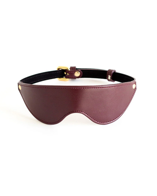 Estrid Leather Blindfold Burgundy