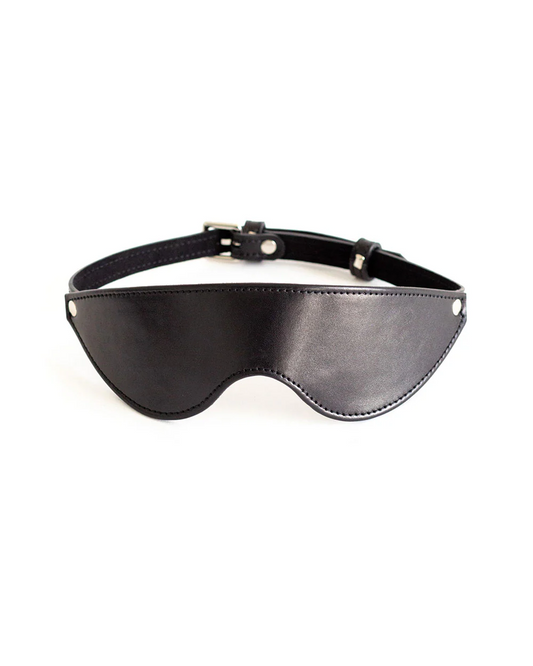 Estrid Leather Blindfold Black