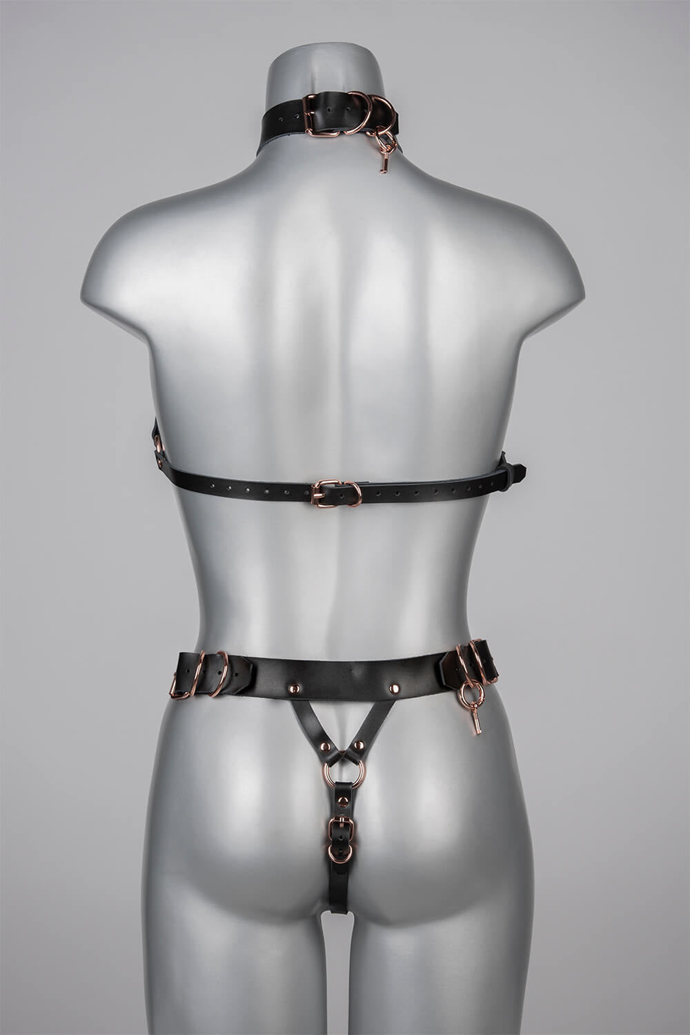 Rose Gold Lock Leather Harness