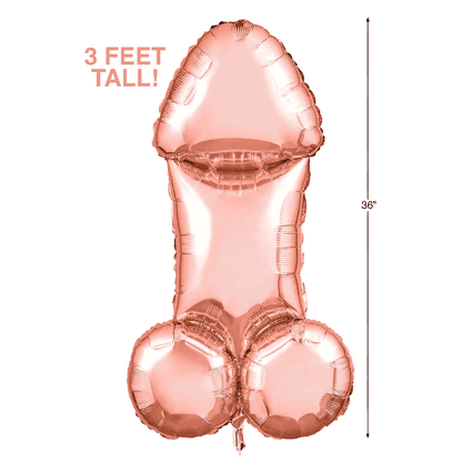 3ft Penis Rose Mylar Balloon