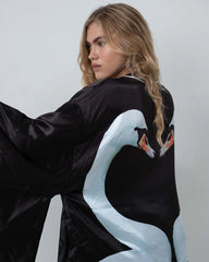 Swan Lake Silk Kimono