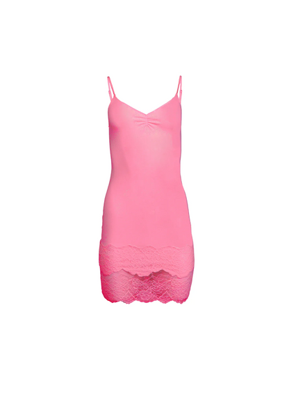 Fleur Du Mal Organic Cotton Slip Dress Pink Cadillac