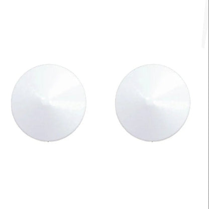 Round Metal Nipple Pasties White