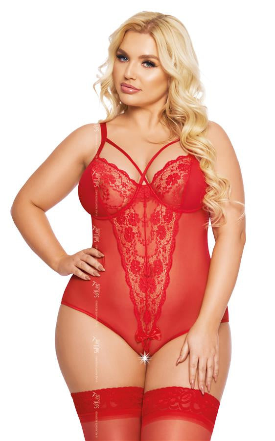 Amanda Crotchless Body Red