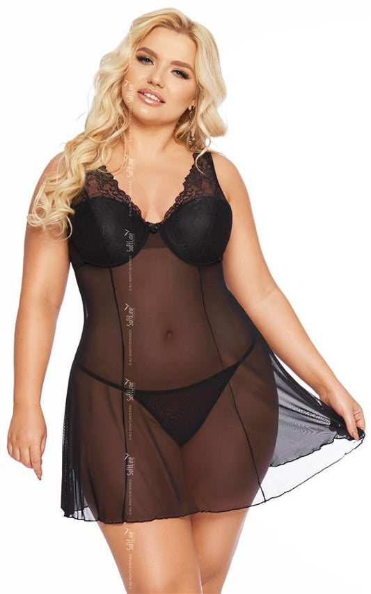 Berta Darling Chemise Black