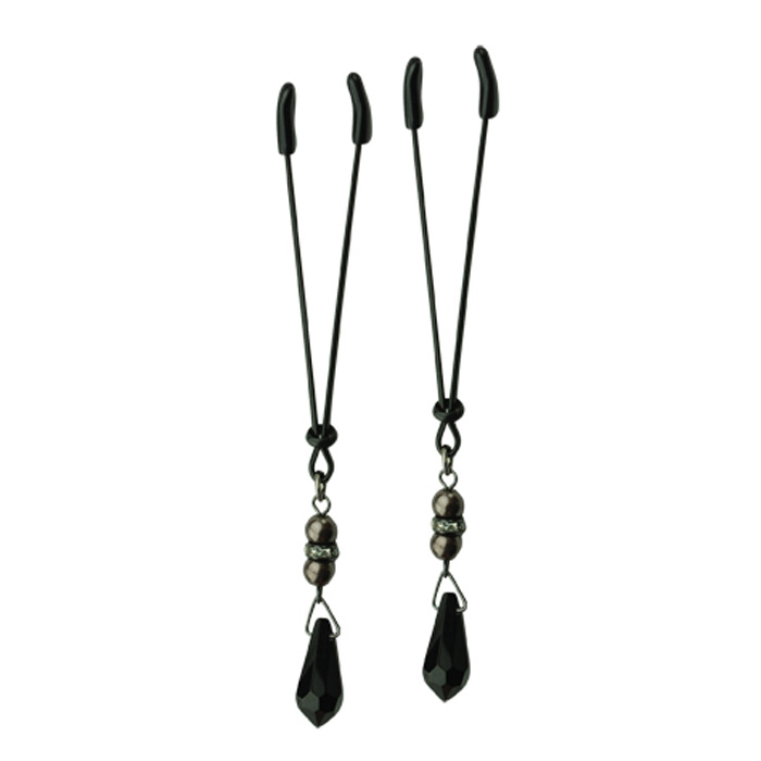 Lavish Black Pearl Tweezer Clamps