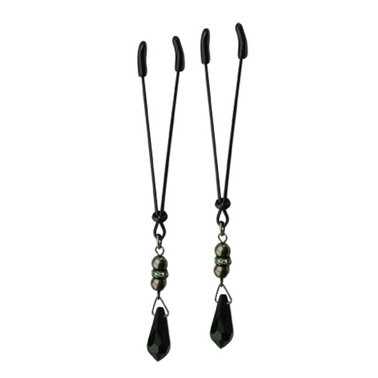 Lavish Black Pearl Tweezer Clamps