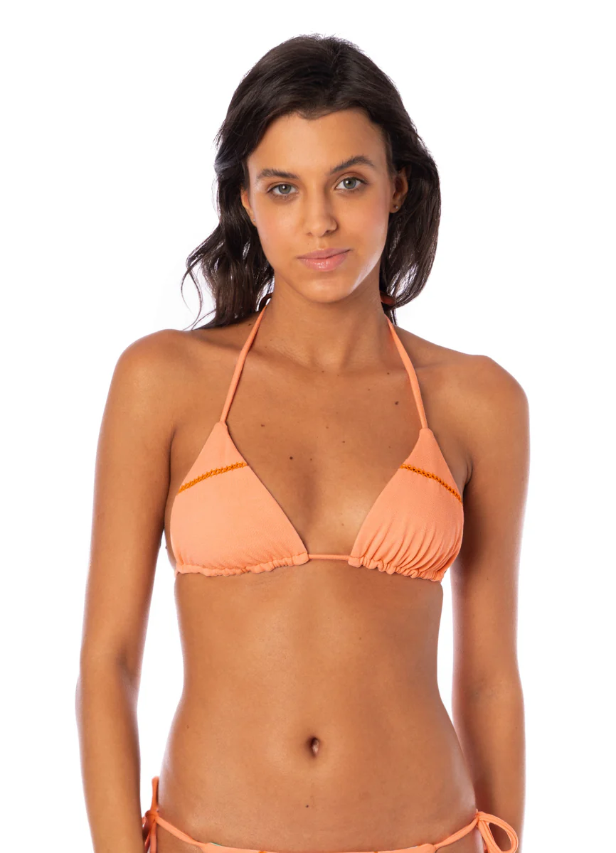 Vibrant Apricot Bikini Top