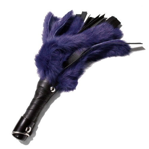 Purple Fur & Leather Flogger