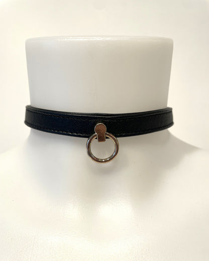 Robin Leather Slim Collar - Gold Hardware