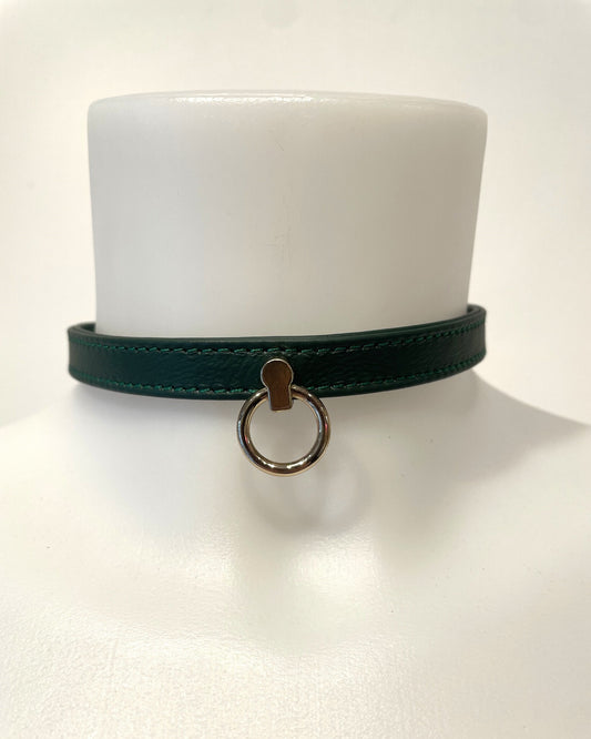 Robin Leather Slim Collar - Gold Hardware