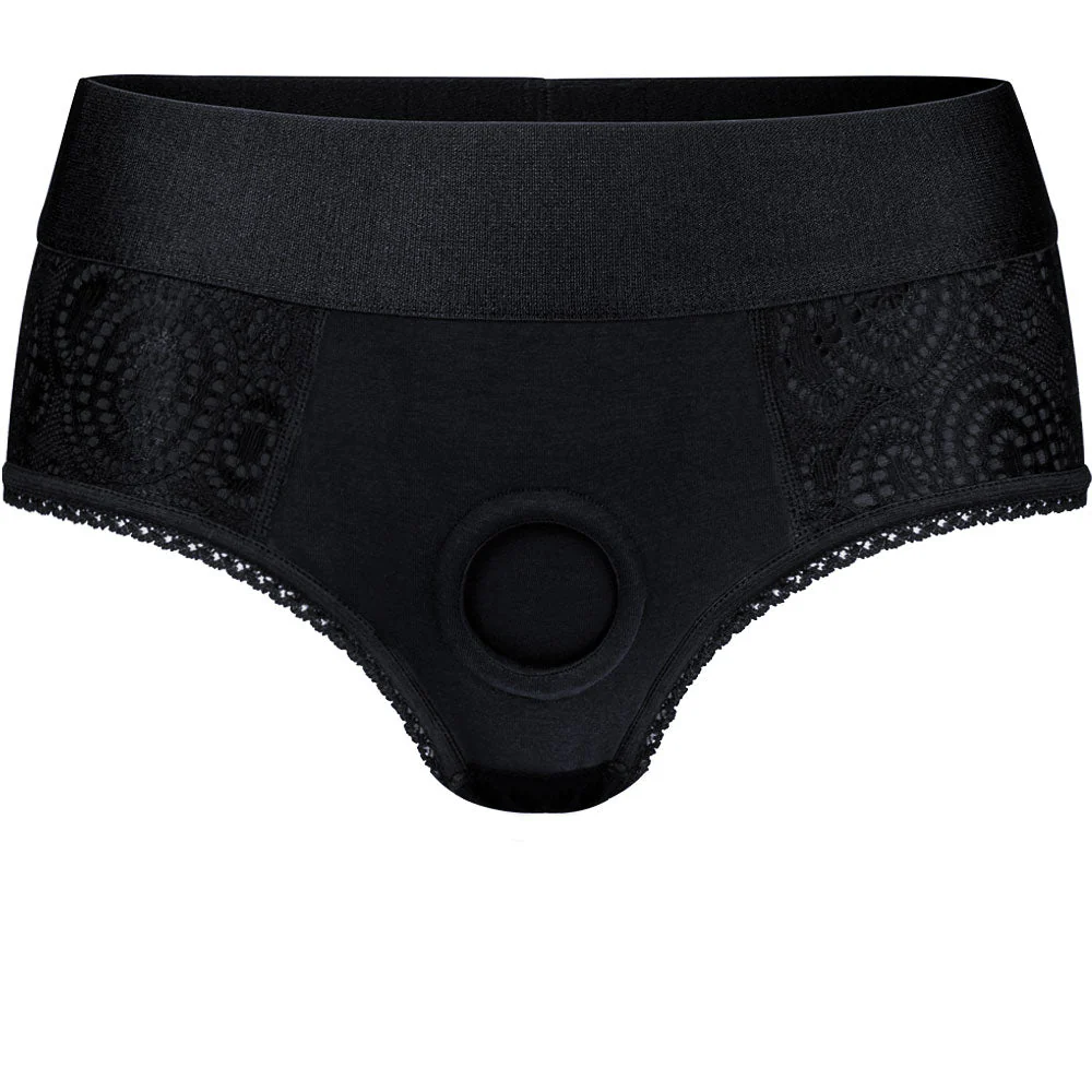 RodeoH Black Crotchless Panty Harness