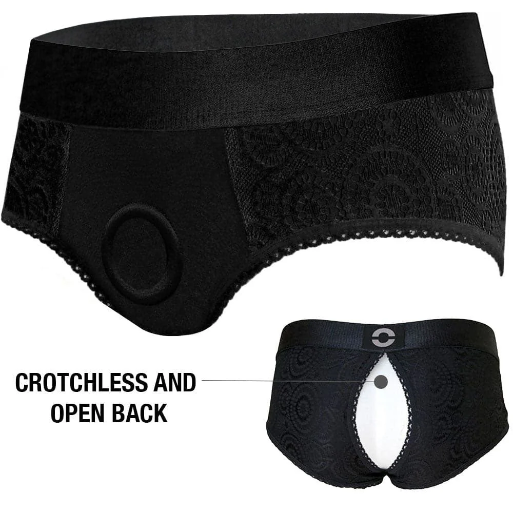 RodeoH Black Crotchless Panty Harness